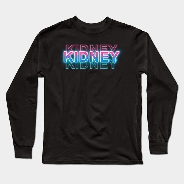 Kidney Long Sleeve T-Shirt by Sanzida Design